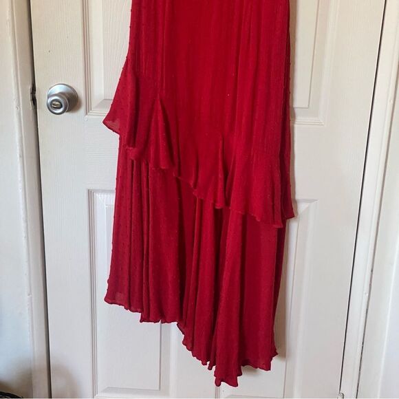 WAYF Red Ruffle Dress - Picture 11 of 14